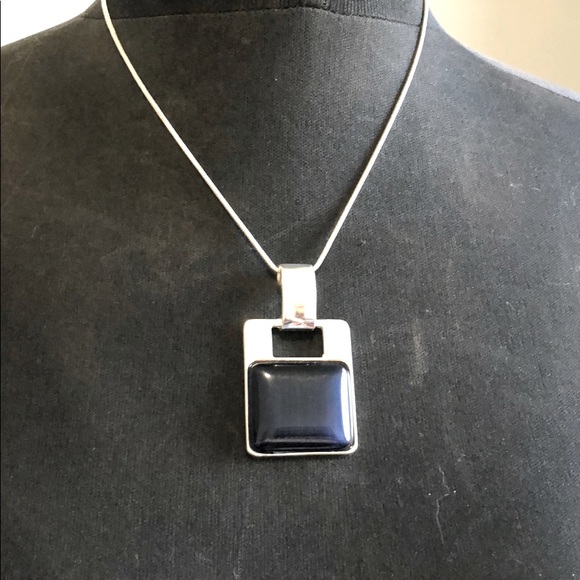Navy & Silver Necklace